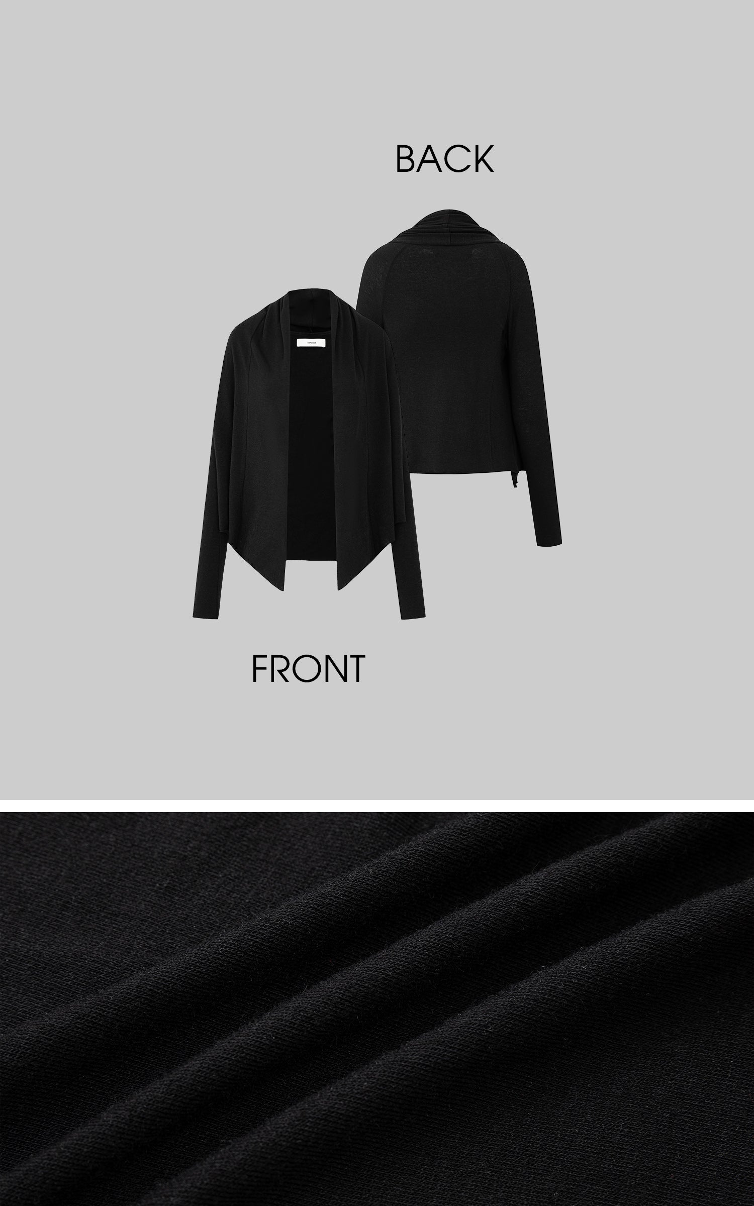 IAMXIAA Draped Tie-Front Long Sleeve Cardigan