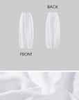 Rase le sol White Draped Wide-Leg Drawstring Pants