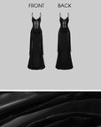 Rase le sol Sheer Lace Paneled Slip Maxi Dress
