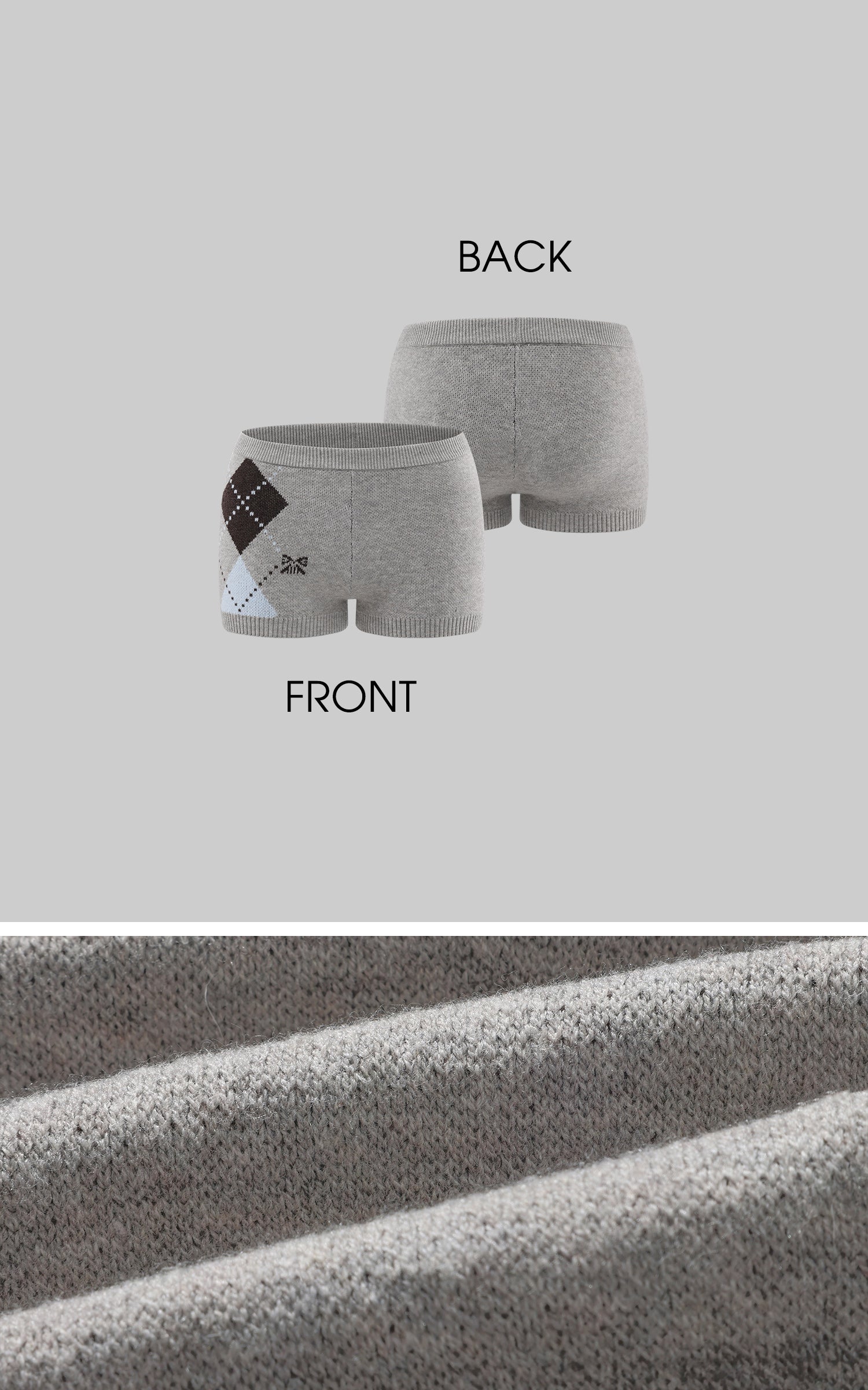 Rase le sol 아가일 니트 세트: 크롭 가디건 &amp; 미니 쇼츠