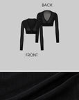 IAMXIAA Sheer V-Neck Cropped Knit Cardigan