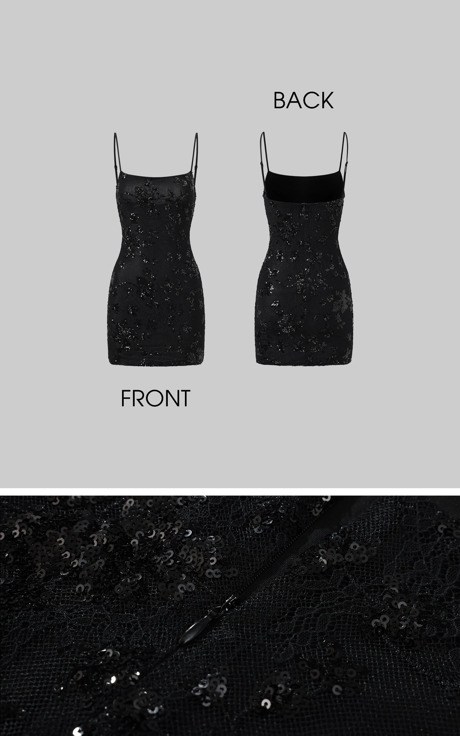 ROVENTE Midnight Glimmer Sequin Dress - PINKPARKS