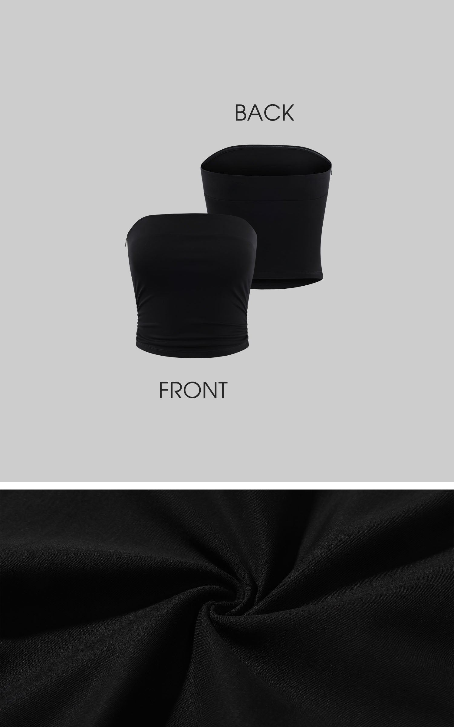 WARDEN EDGE Minimal Strapless Tube Top