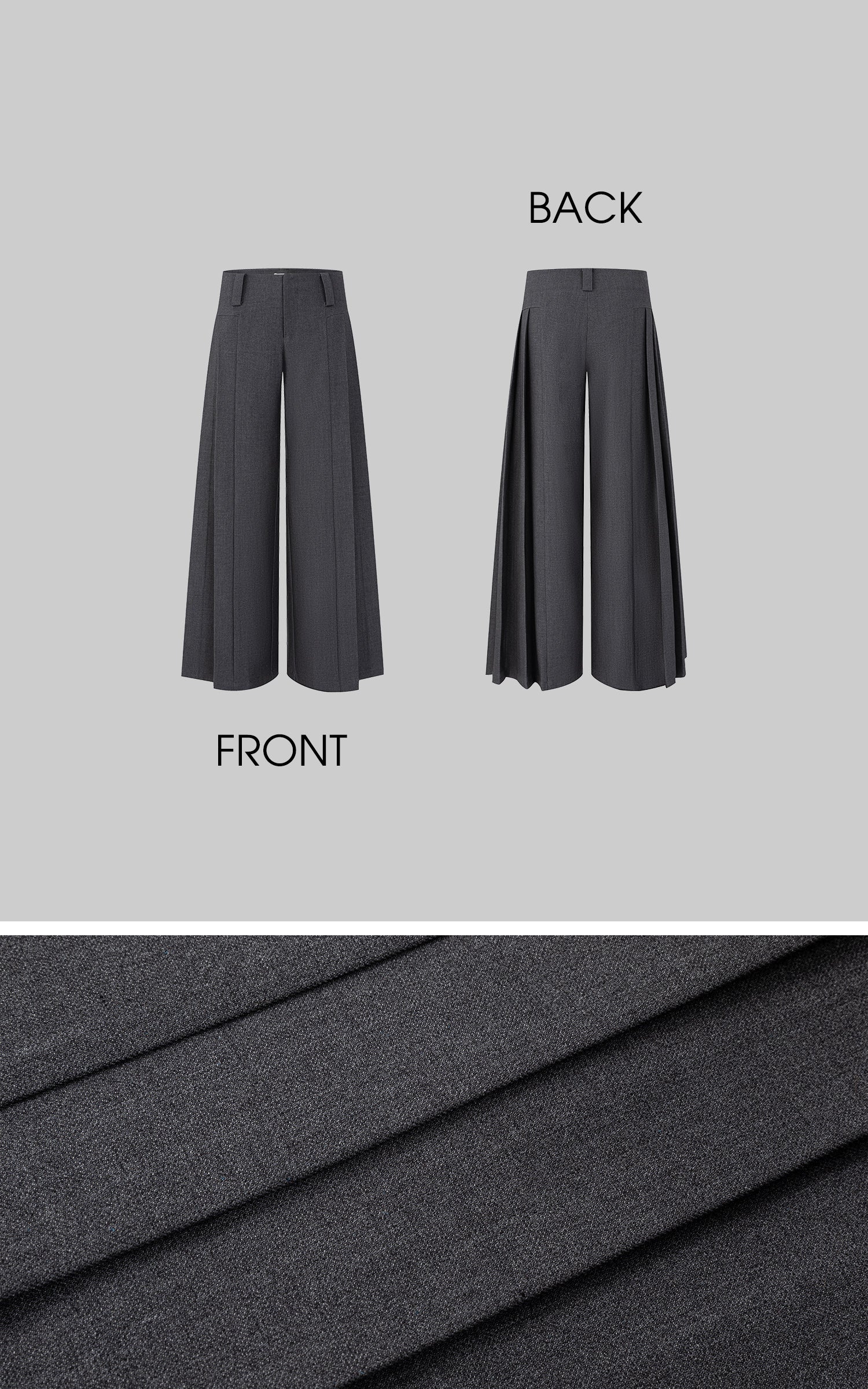 IAMXIAA High-Waisted Fluid Wide-Leg Trousers