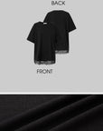 IAMXIAA Rhinestone Logo Lace Hem Oversized T-Shirt