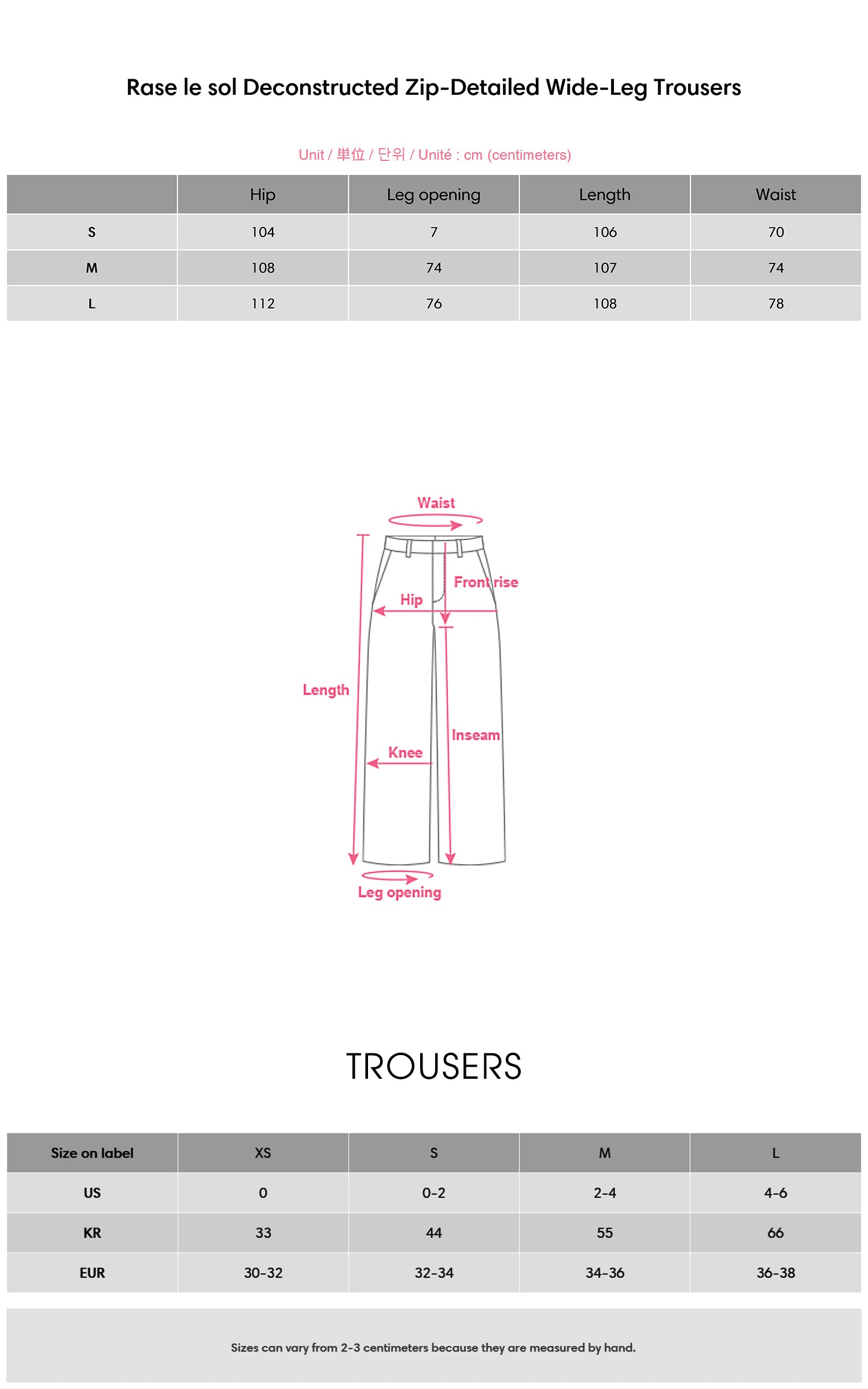 Rase le sol Deconstructed Zip-Detailed Wide-Leg Trousers