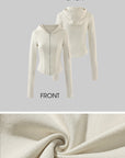 Rase le sol Fitted Hooded Zip Jacket