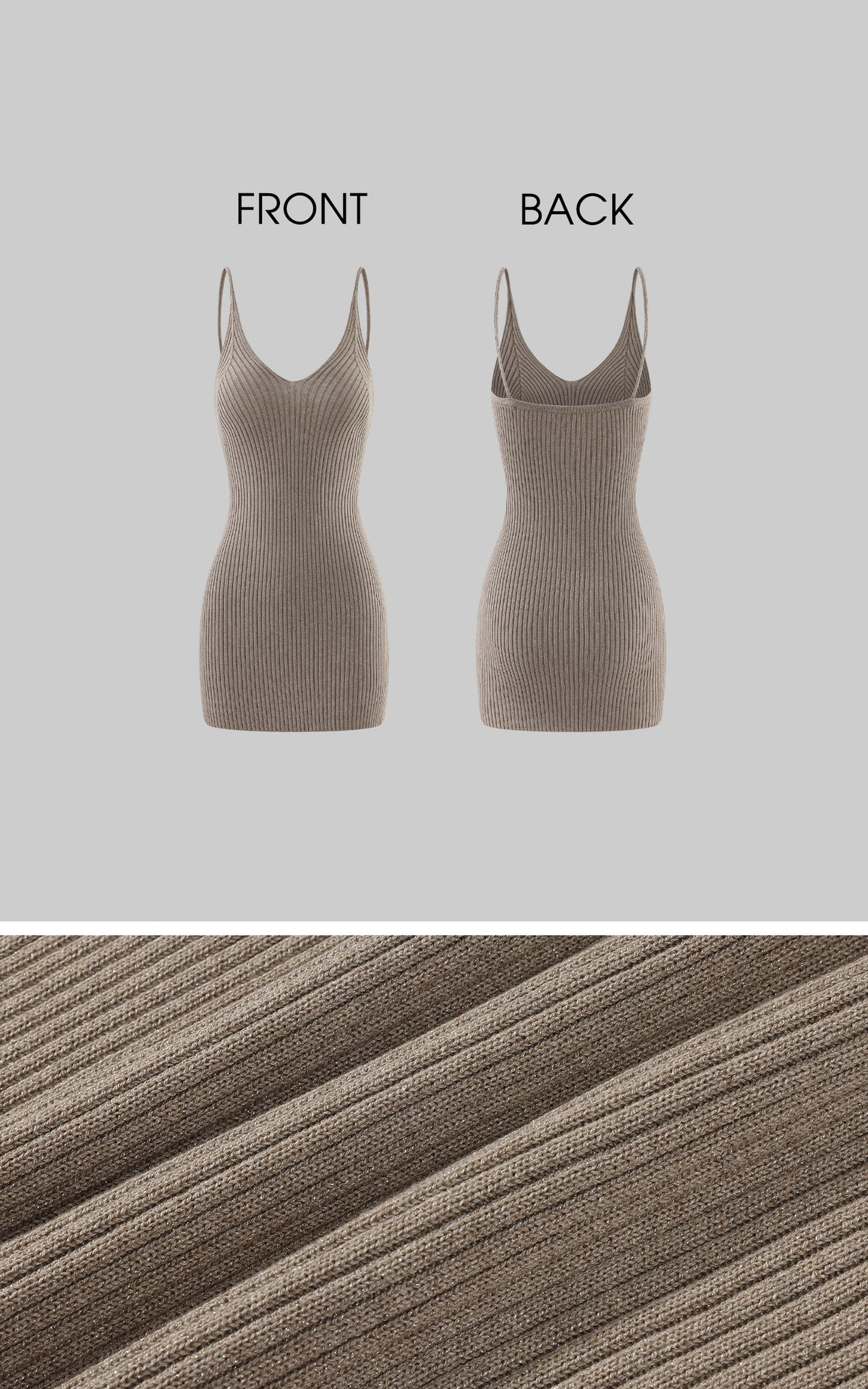 Hydrae Shimmer Ribbed Knit Bodycon Mini Dress