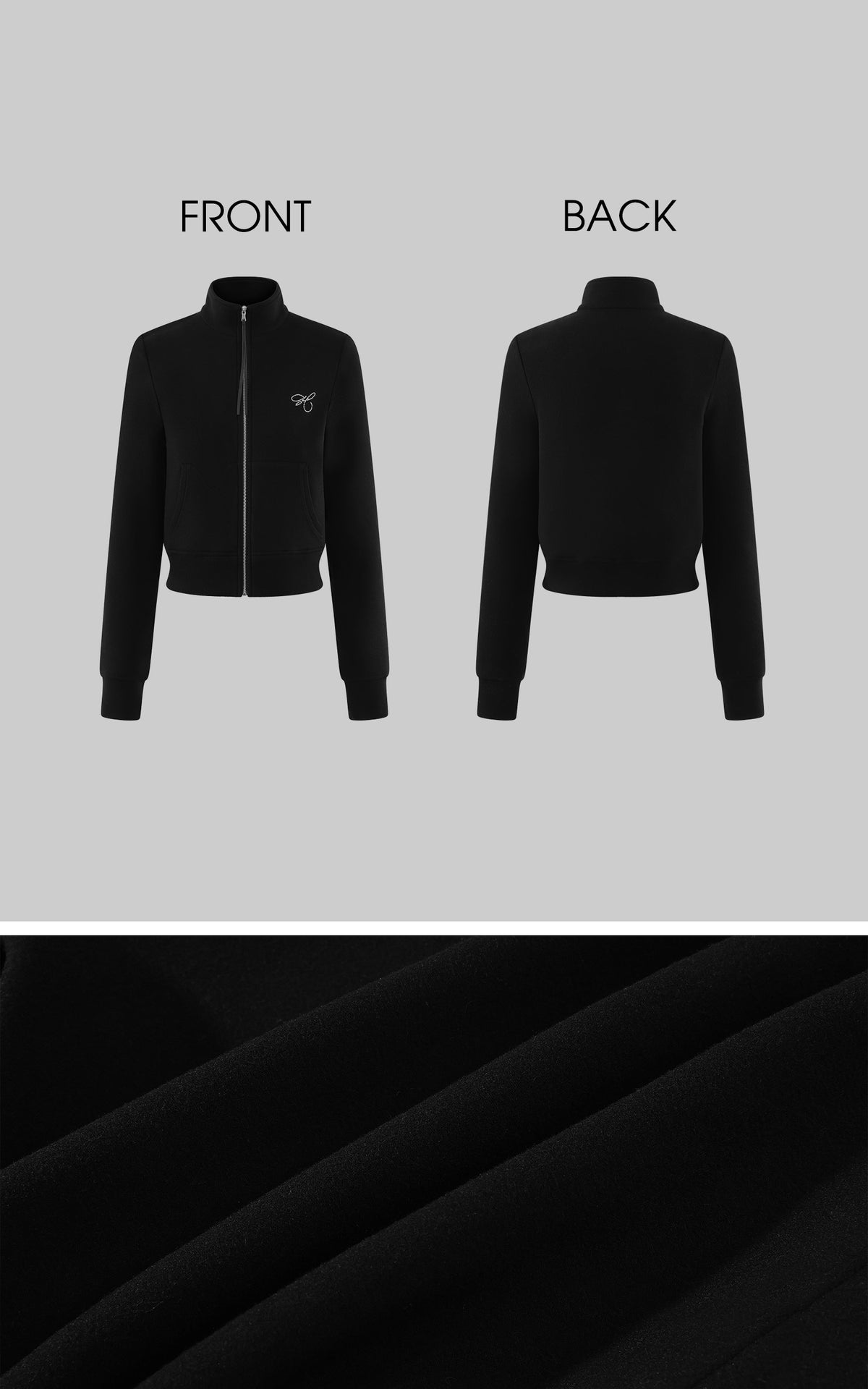 Hydrae Ensemble veste zippée ornée de strass &amp; pantalon large