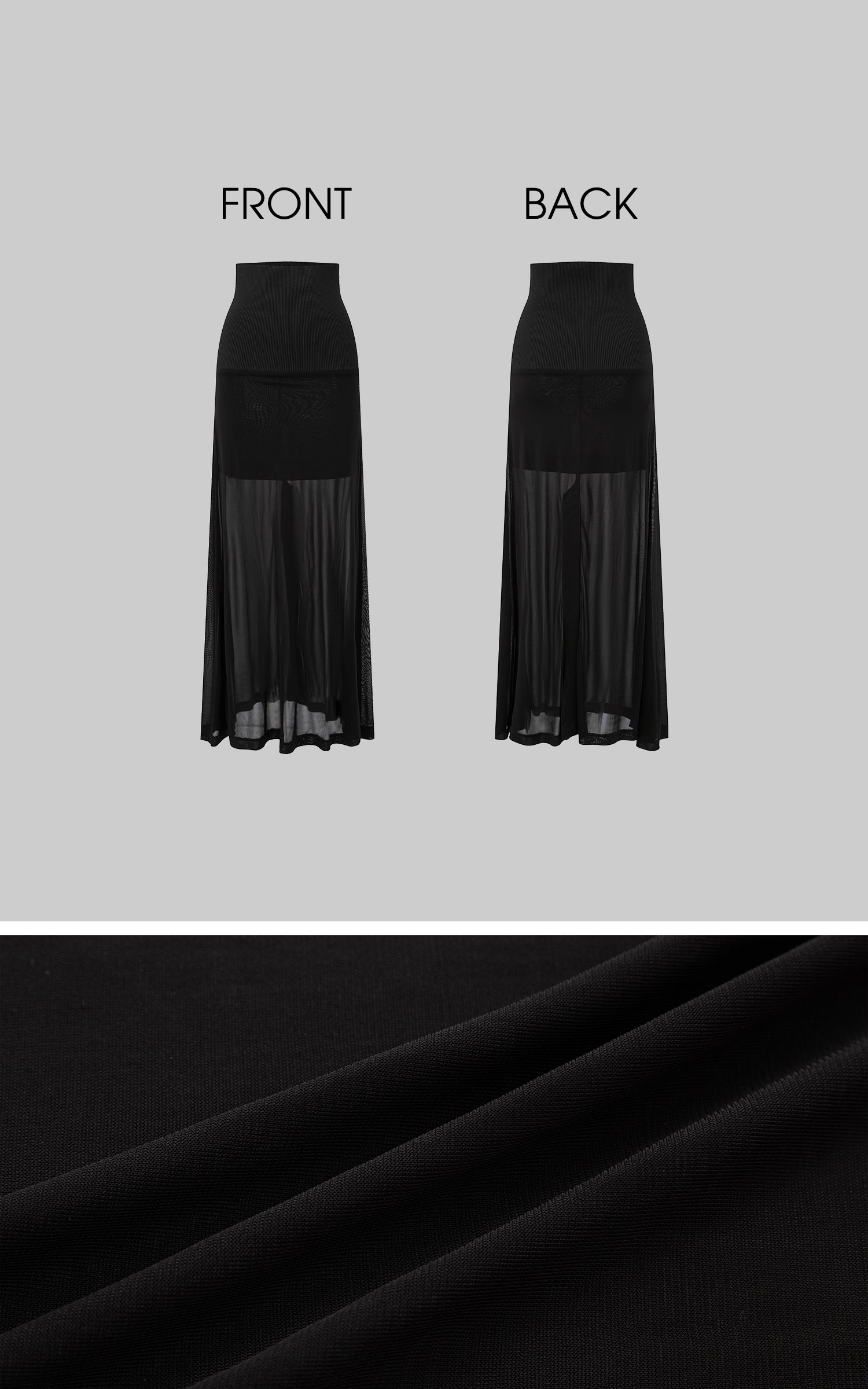IAMXIAA Sheer Mesh Maxi Skirt