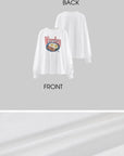 WARDEN EDGE Retro Breakfast Graphic Oversized Long-Sleeve T-Shirt