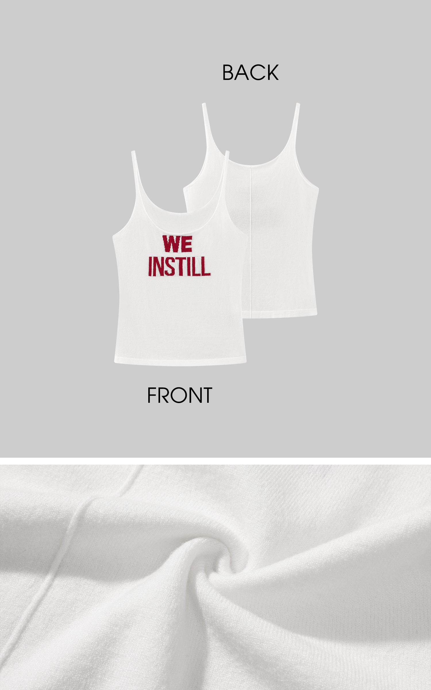 Débardeur en maille texturée avec logo jacquard « WE INSTILL »