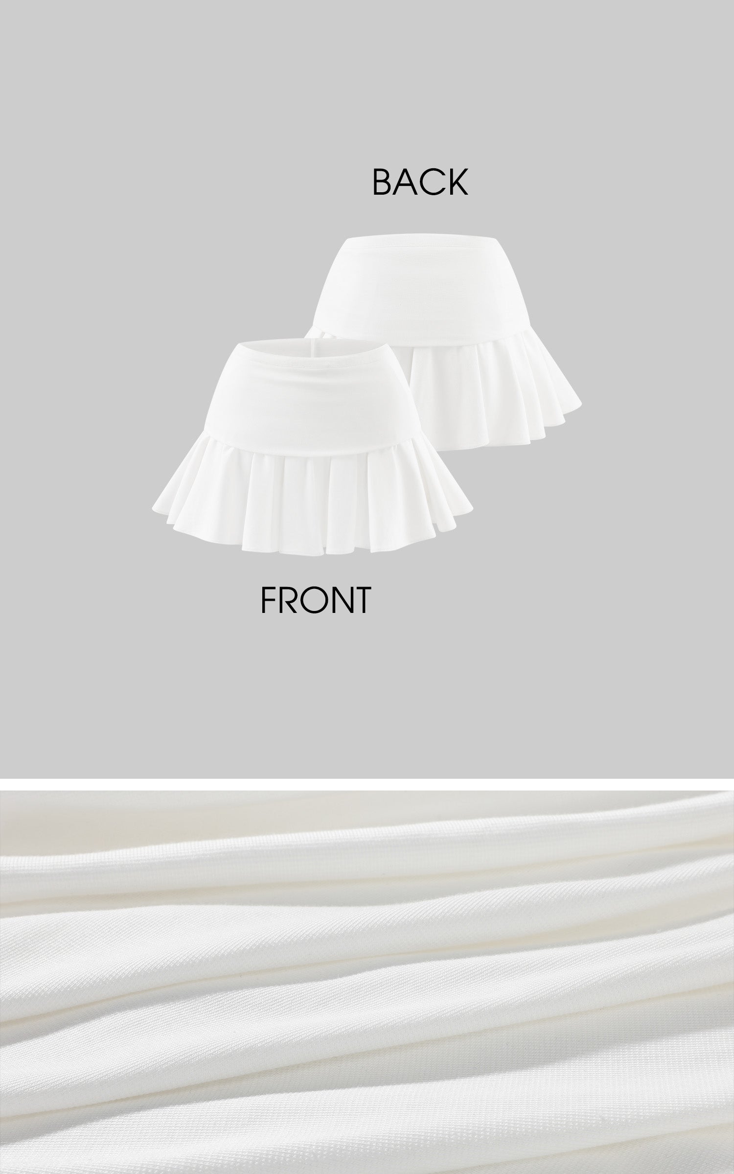 Rase le sol Folded Waist Pleated Mini Skirt