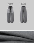 0122stepll Contrast Panel Wide Leg Denim Pants