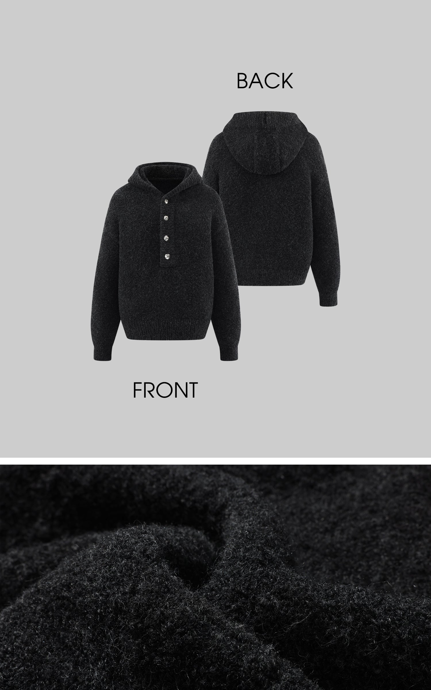 WARDEN EDGE フード付きテクスチャードニットジャケット – PINKPARKS