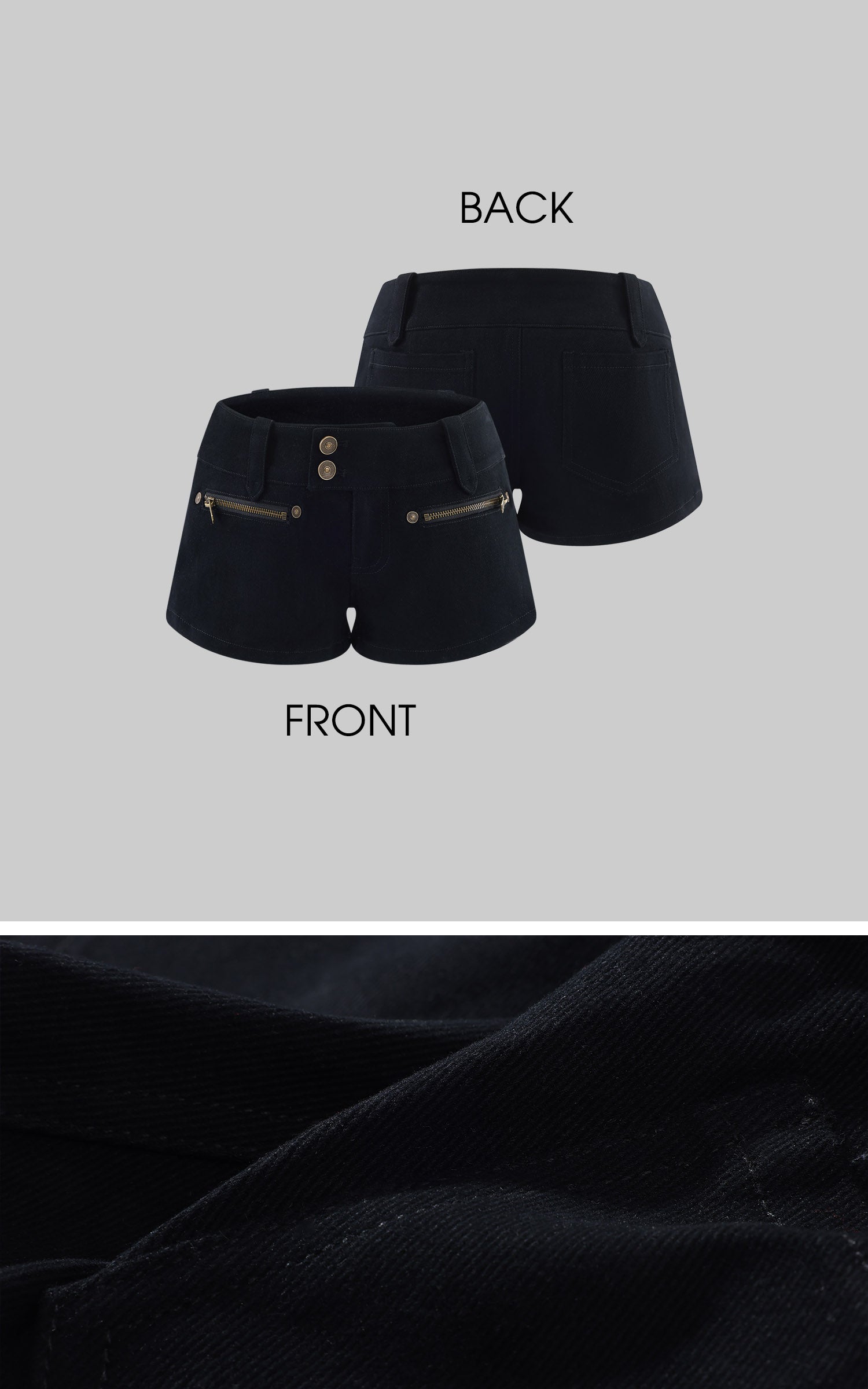 WARDEN EDGE Shorty taille basse à fermeture éclair