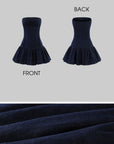 ROVENTE Sculpted Strapless Corset Mini Dress with Flared Hem