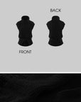 0122stepll Deconstructed Cable Knit Belted Turtleneck Vest