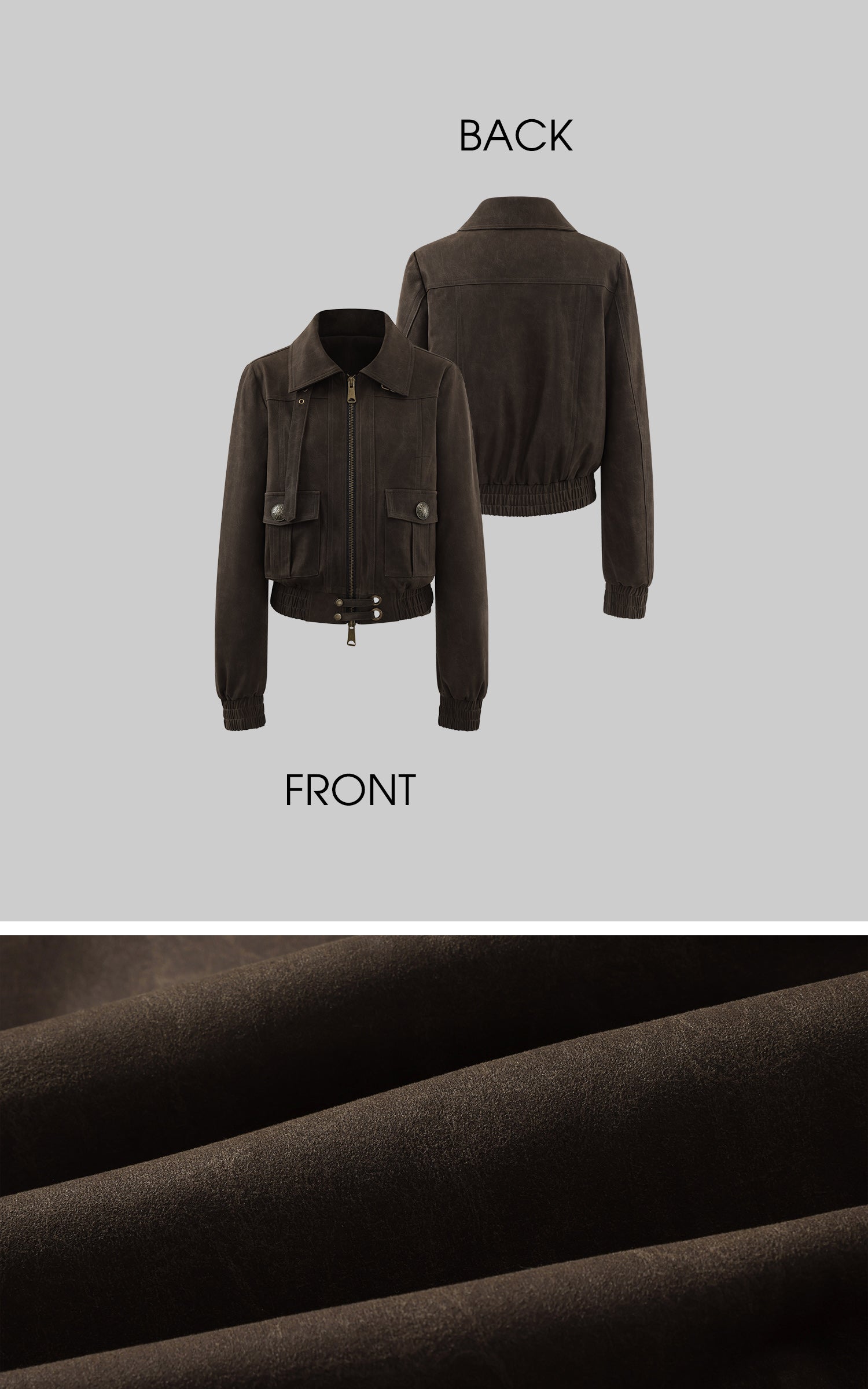 Low pixel ダメージ加工ユーティリティクロップドジップジャケット