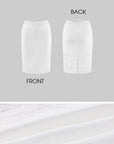 Hydrae Vintage Lace Trim Linen Midi Skirt