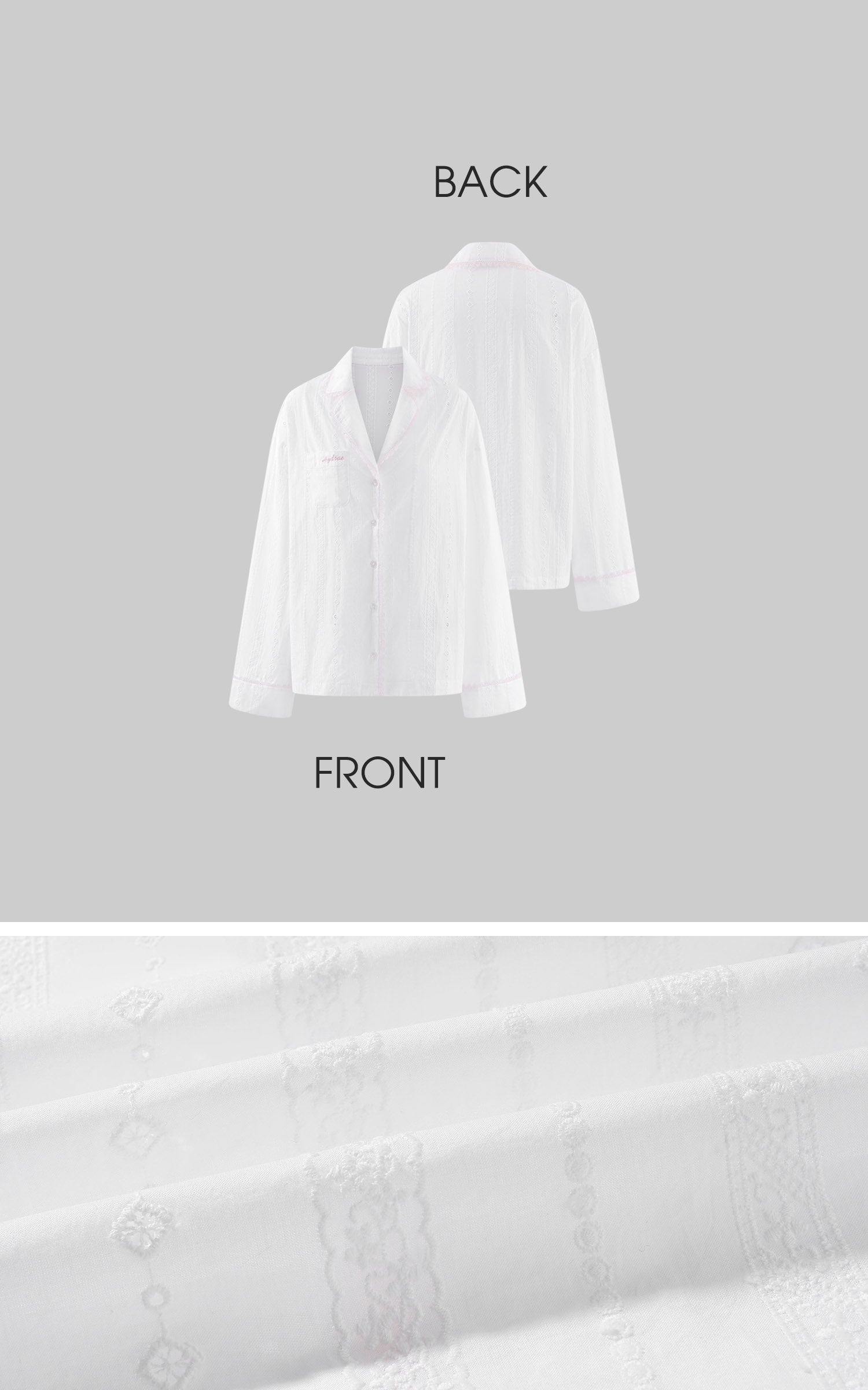 HYDRAE 레이스 트림 시스루 라운지 세트