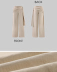 Hydrae Pantalon large drapé à nouer