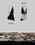 0122stepll Leopard Contrast Draped Halter Top
