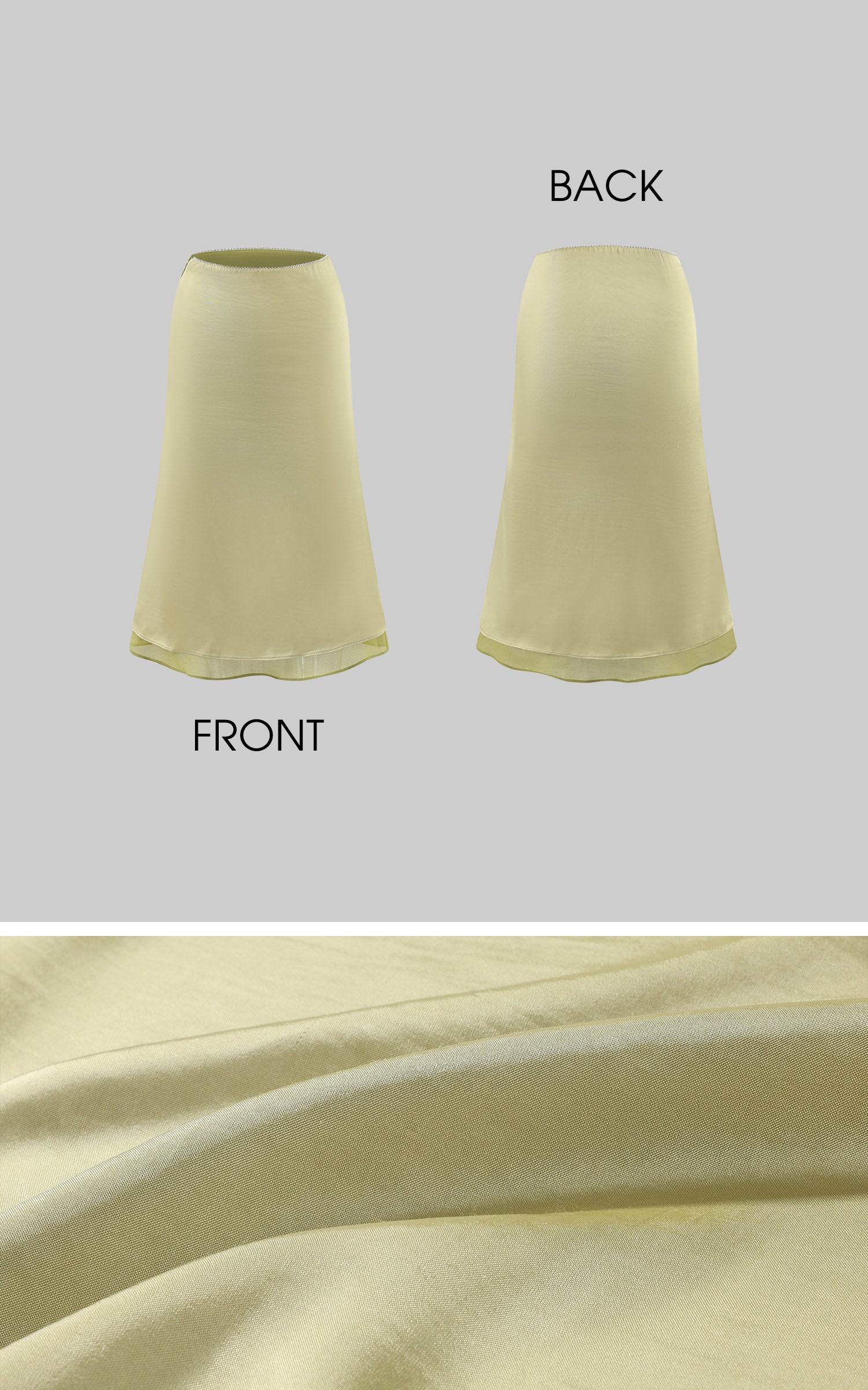 Hydrae Sheer Layered Bias Cut Midi Skirt