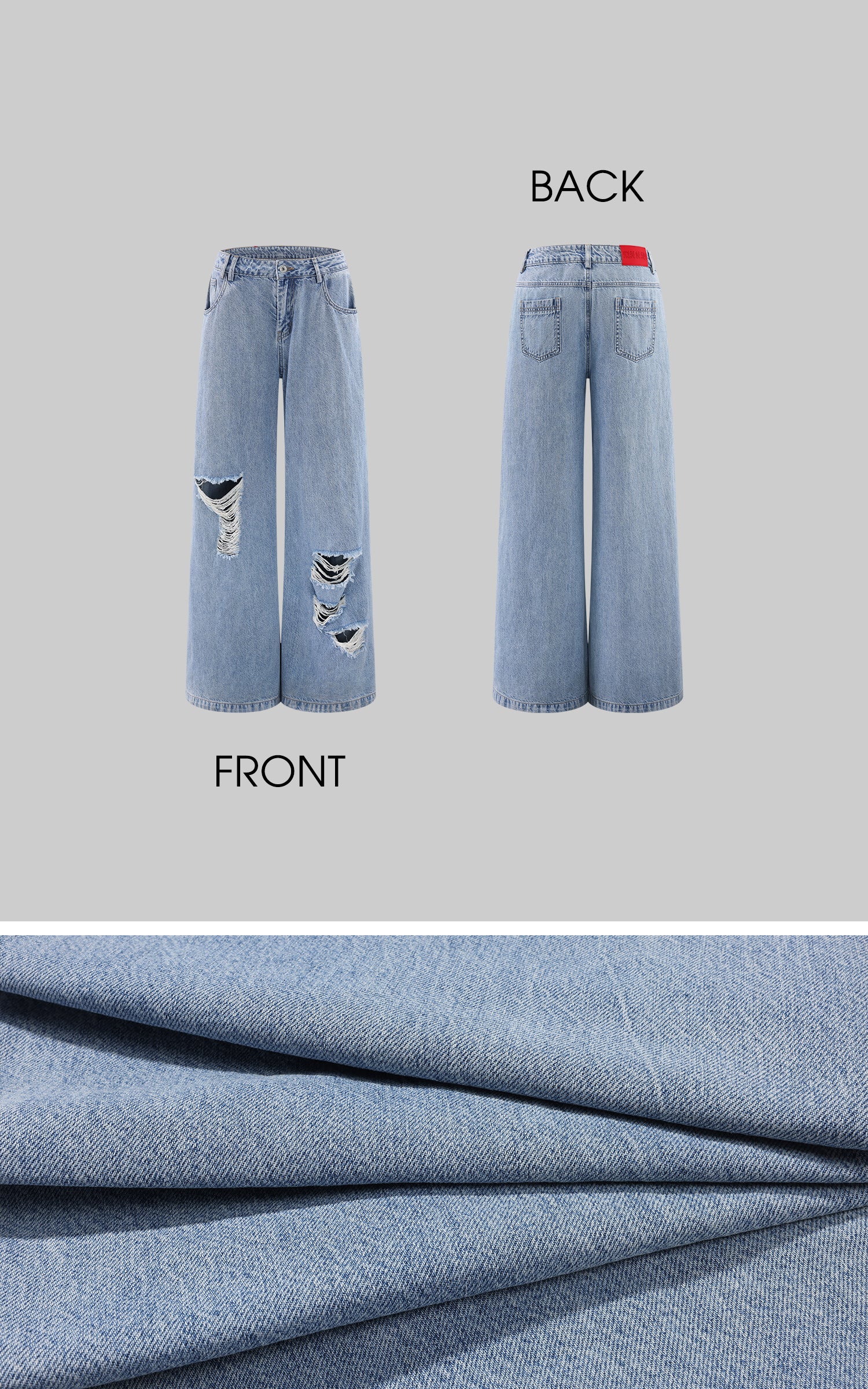 Rase le sol Distressed Wide-Leg Jeans