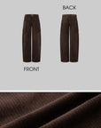 IAMXIAA Corduroy Wide Leg Cargo Pants with Utility Pockets
