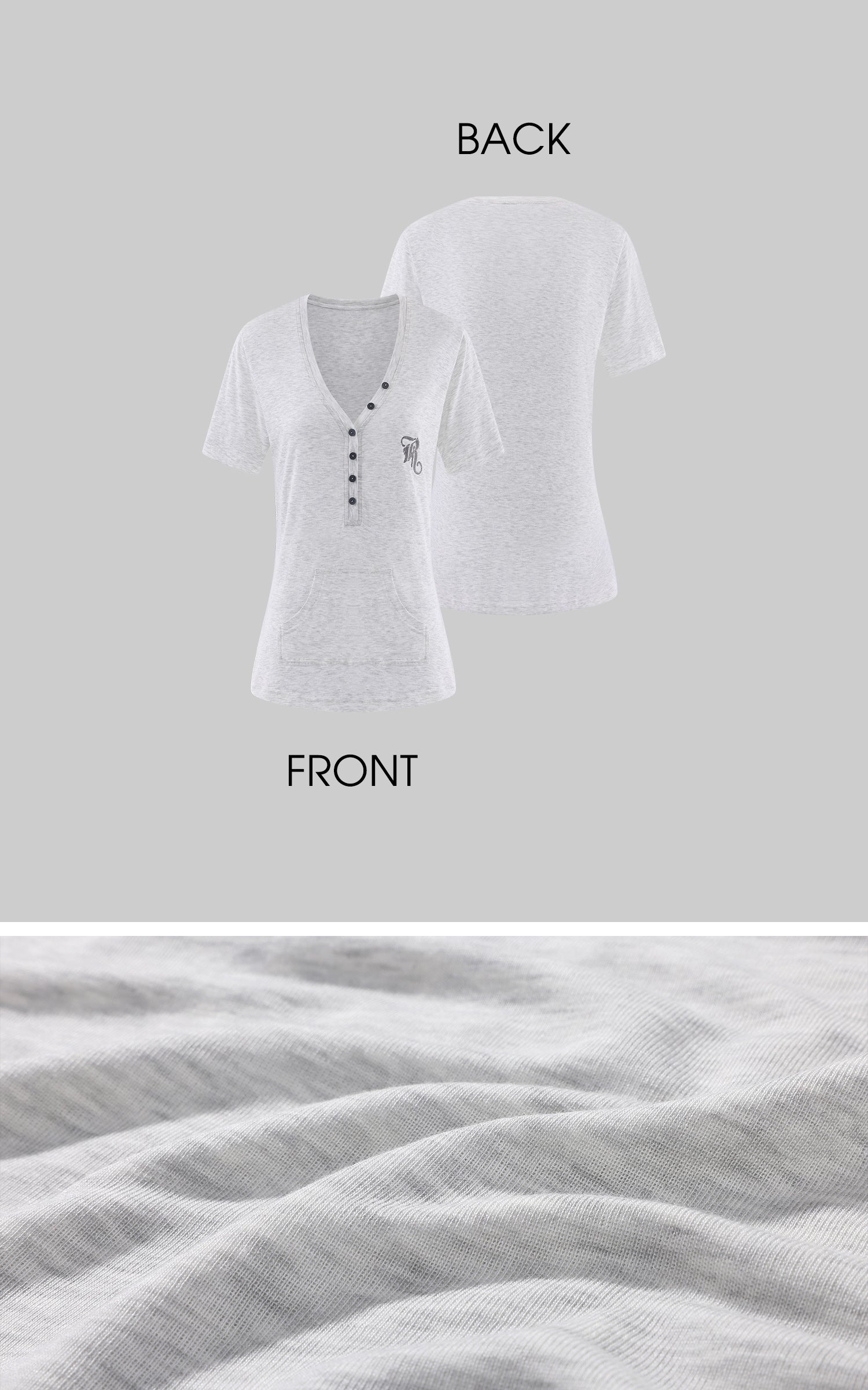 Rase le sol Washed Henley Jersey T-Shirt