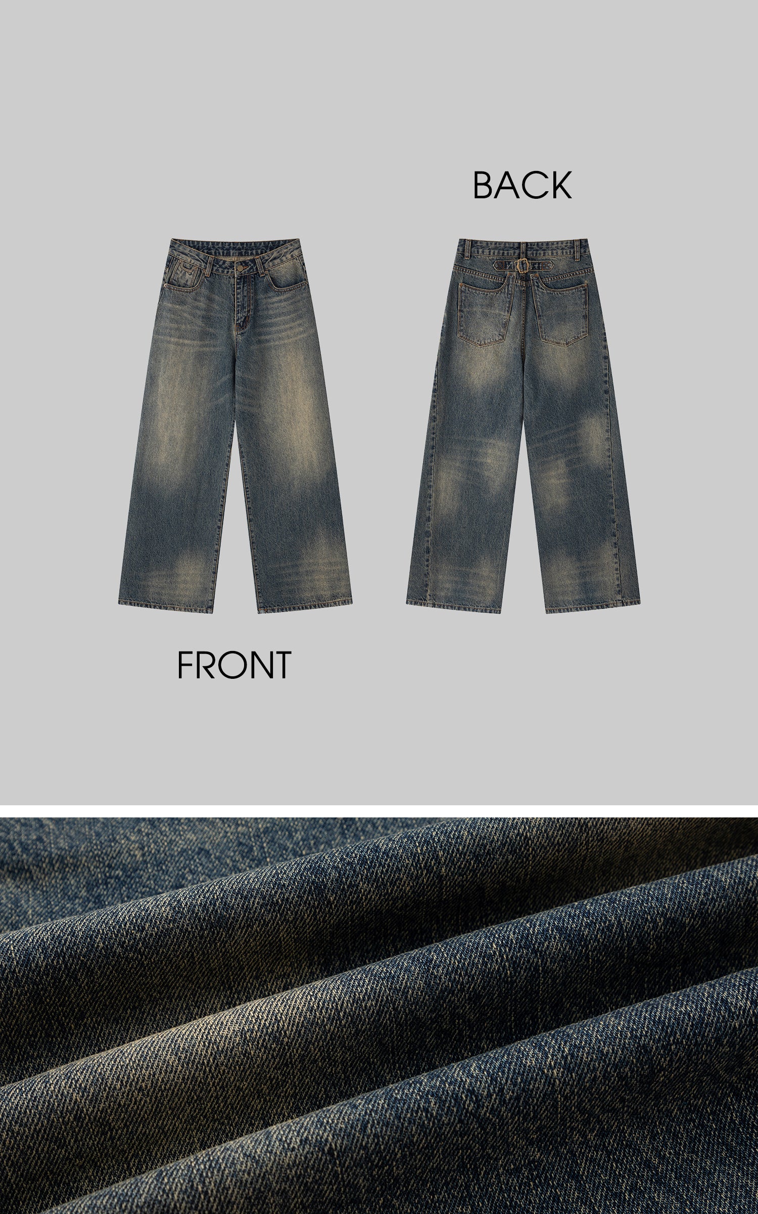 IAMXIAA Vintage Wash Wide-Leg Denim Jeans