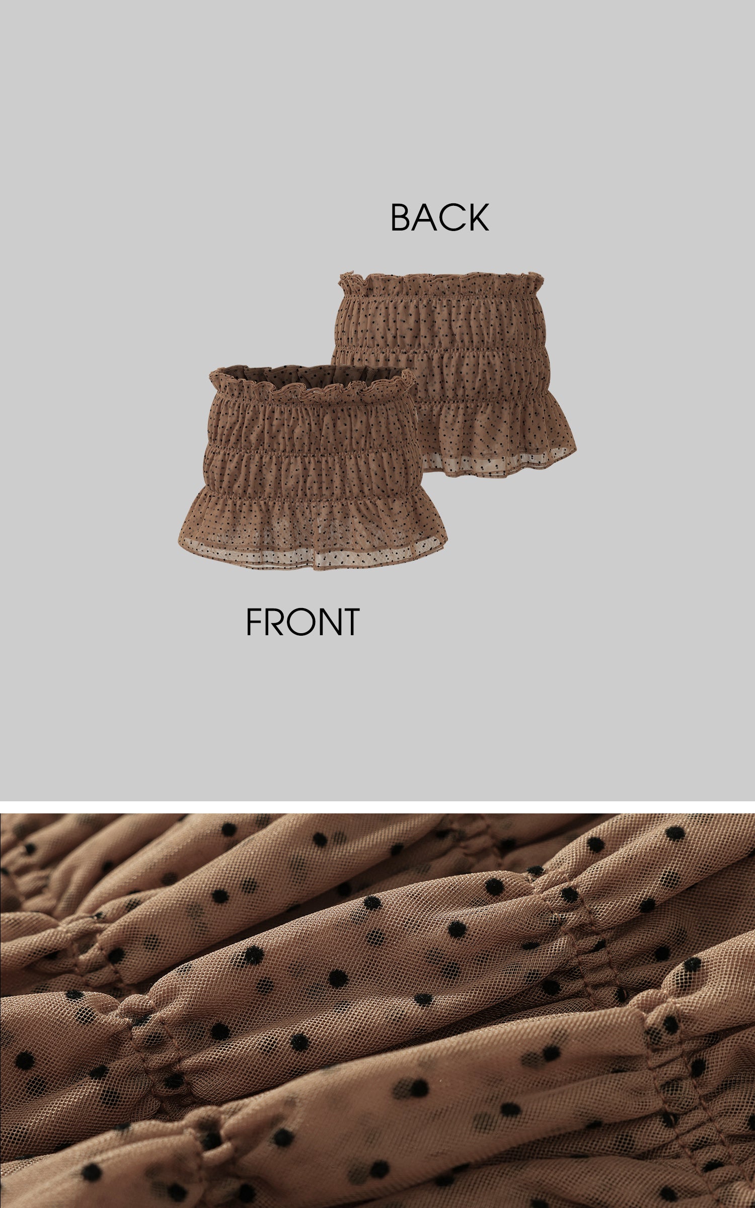DreamyNerd Cocoa Dot Mesh Two-Piece Set - PINKPARKS