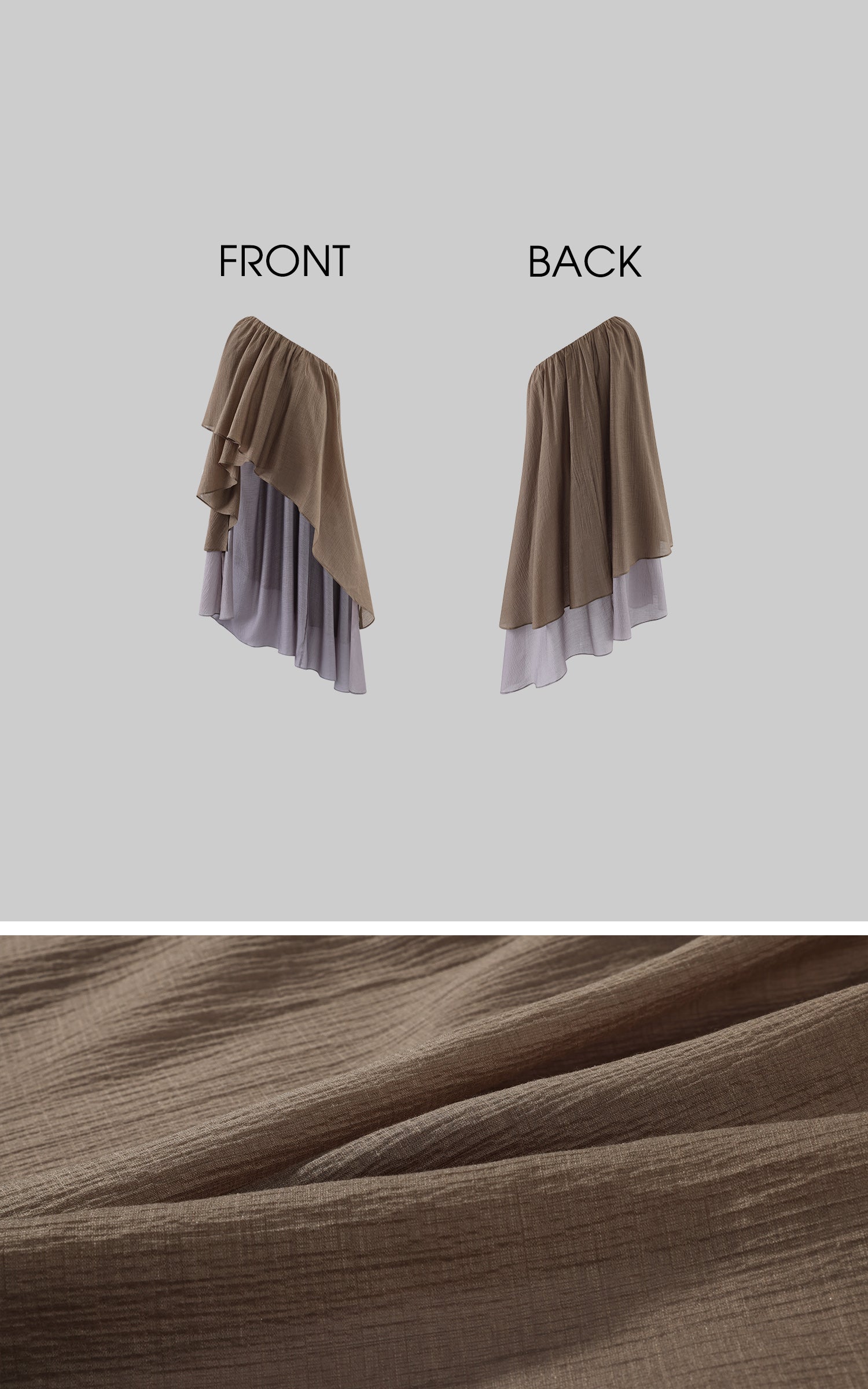 0122stepll Asymmetric Draped One-Shoulder Top
