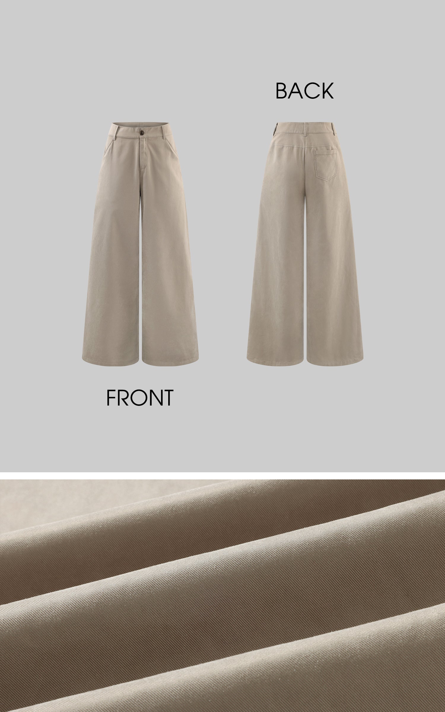 Rase le sol Relaxed Shirt and Wide-Leg Pants Set