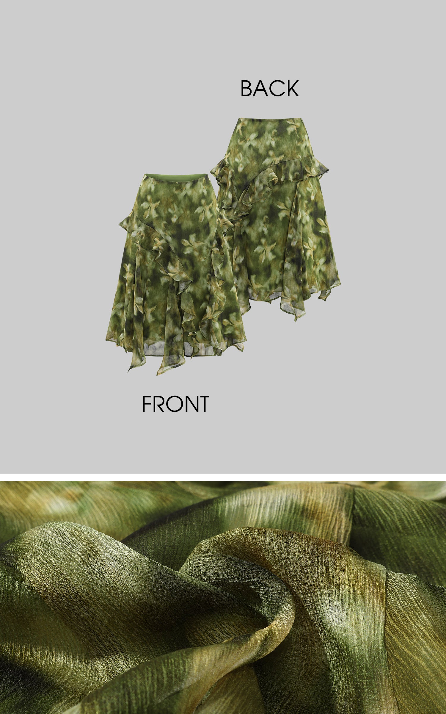 ROVENTE Floral Ruffle Shirt &amp; Skirt Set