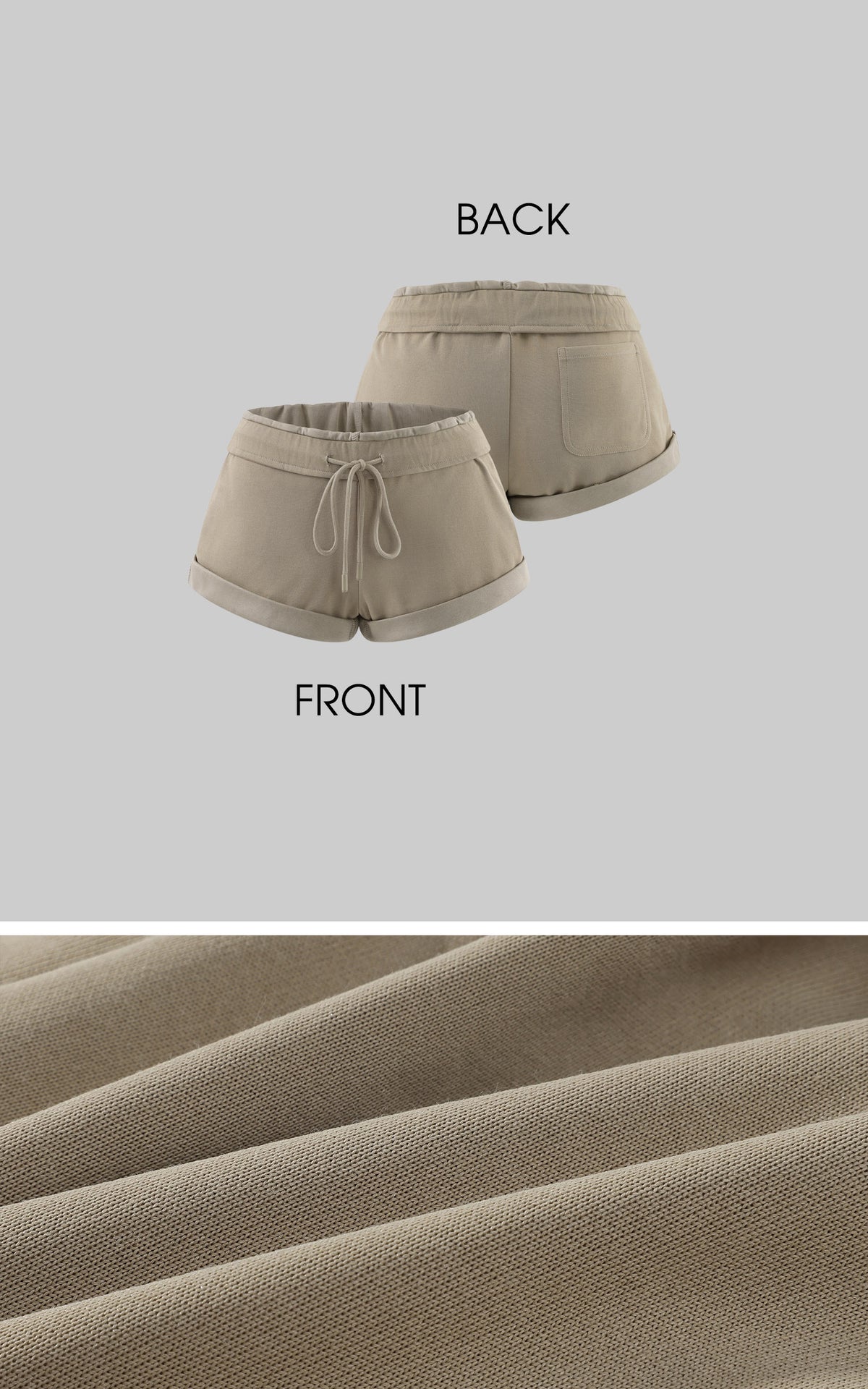 WARDEN EDGE Mini-jupe à taille repliée avec cordon Short