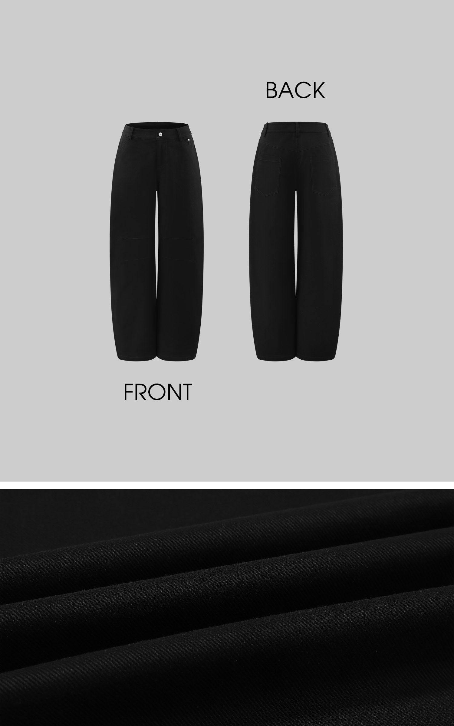 WARDEN EDGE Structured Wide-Leg Barrel Pants