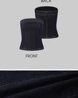 IAMXIAA Strapless Denim Top and Flared Pants Two-Piece Set
