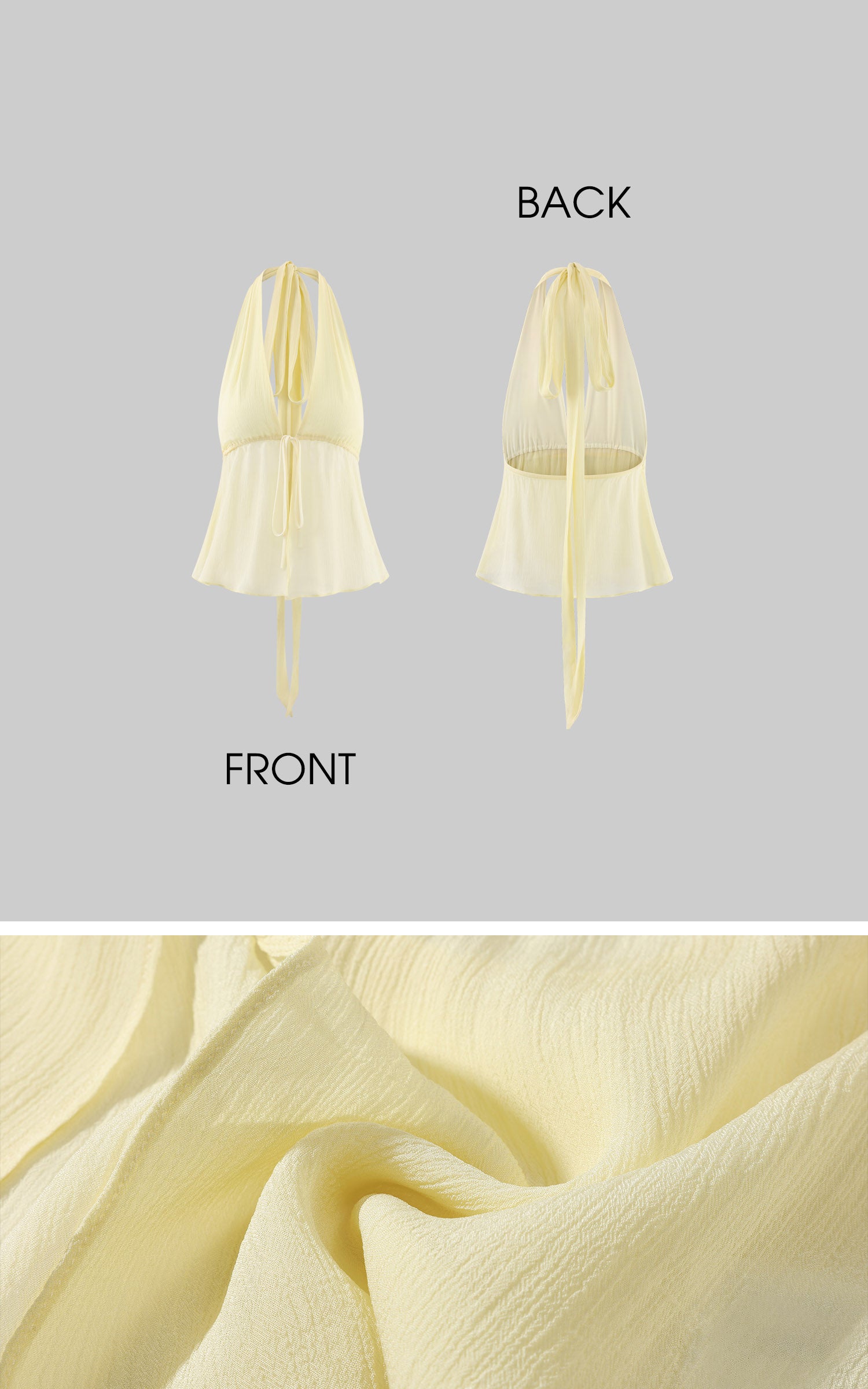 ROVENTE Haut dos nu transparent &amp; Ensemble jupe asymétrique en mousseline