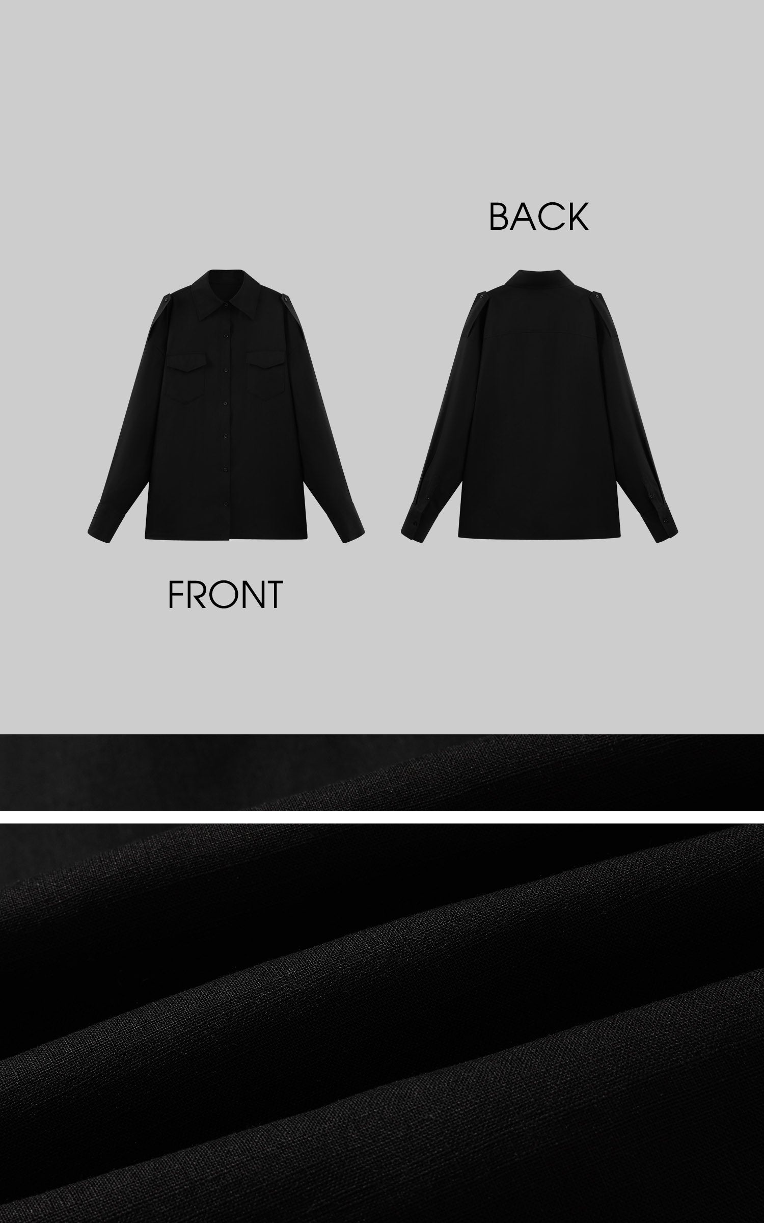 0122stepll Slim-Fit Collared Long Sleeve Jacket
