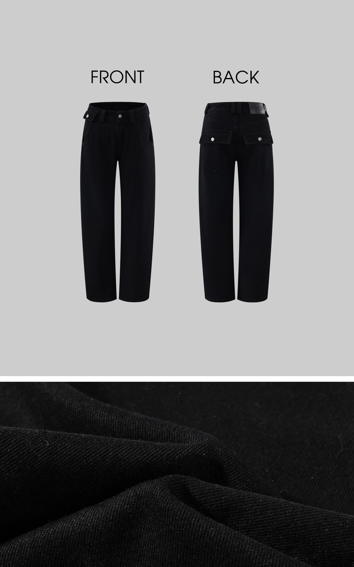 WARDEN EDGE Low-Rise Relaxed Wide-Leg Denim Pants