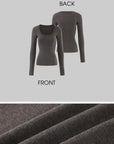 Rase le sol Deep Scoop Neck Slim Fit Knit Top