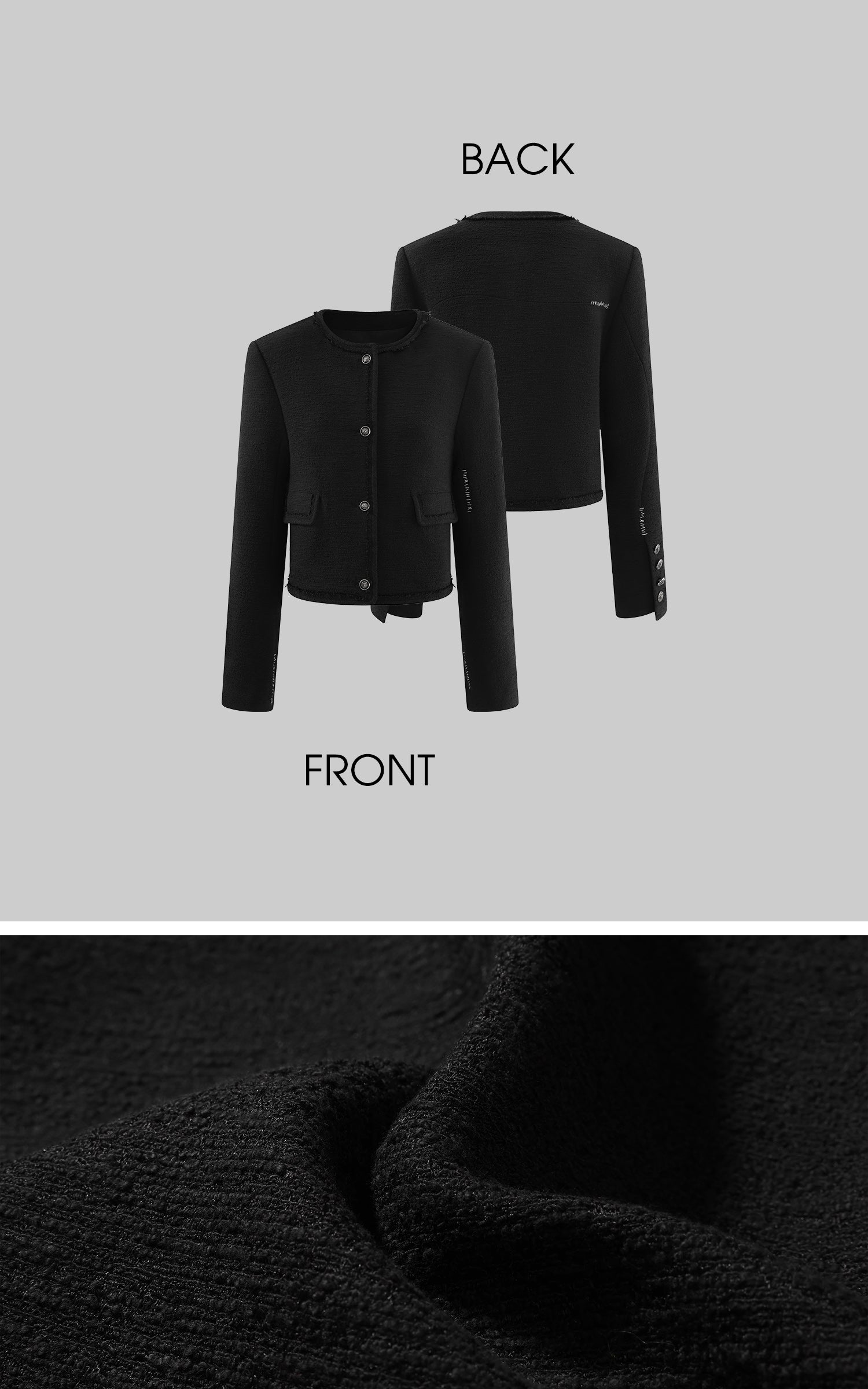 WARDEN EDGE クロップドラウンドネック構築ジャケット