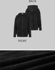 IAMXIAA Washed Zip Up Hoodie Jacket with Oversized Fit