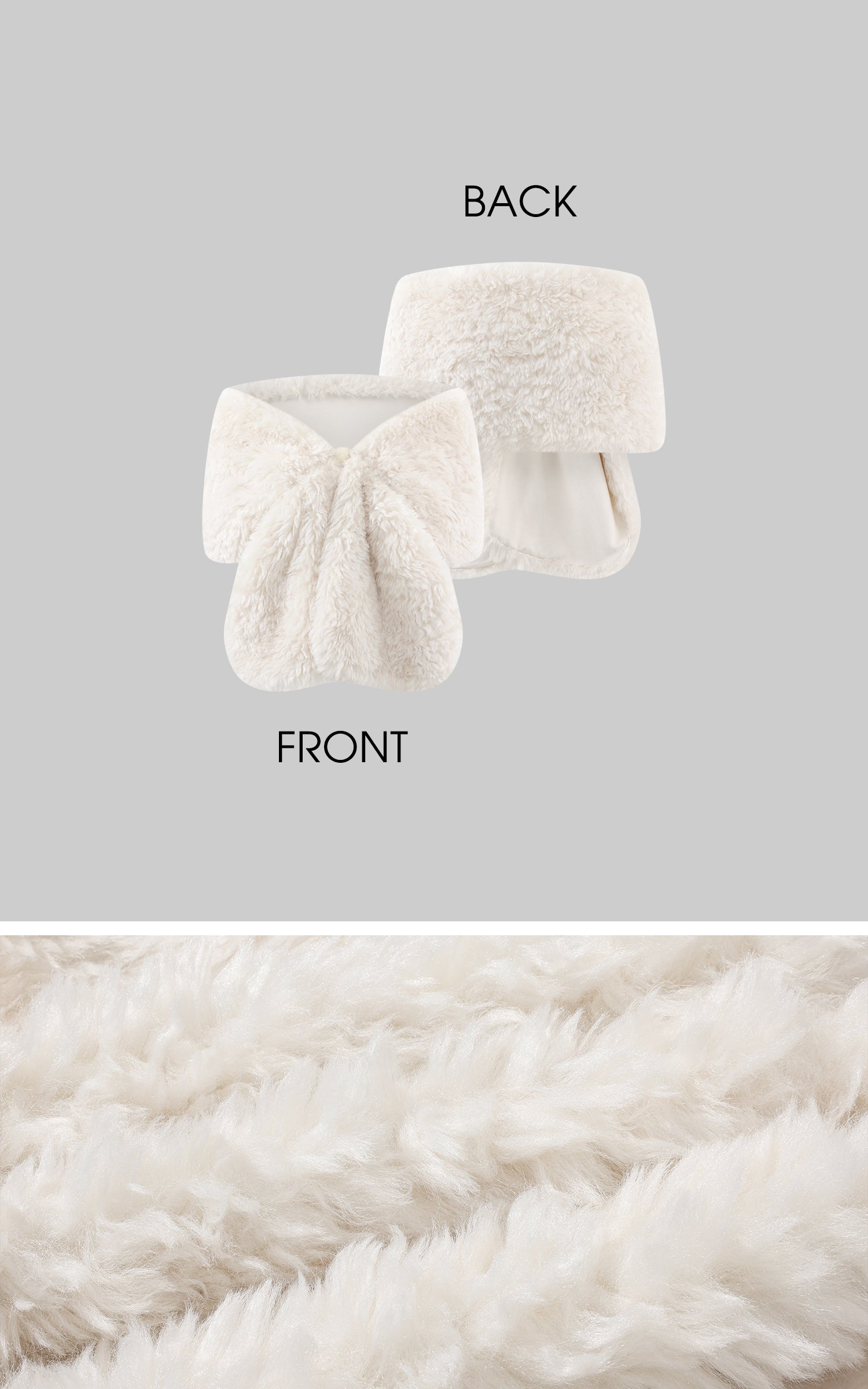 Rase le sol 드레이프 가운과 인조 퍼 숄 세트