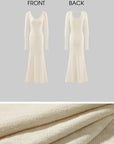 Rase le sol Hollow Cross Knit Maxi Dress