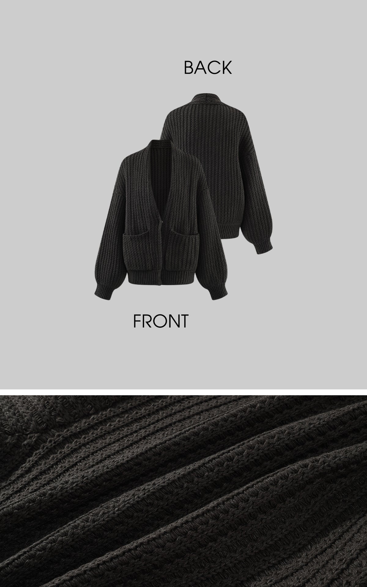 Hydrae Oversized Chunky Knit Cardigan &amp; Hooded Cape Set