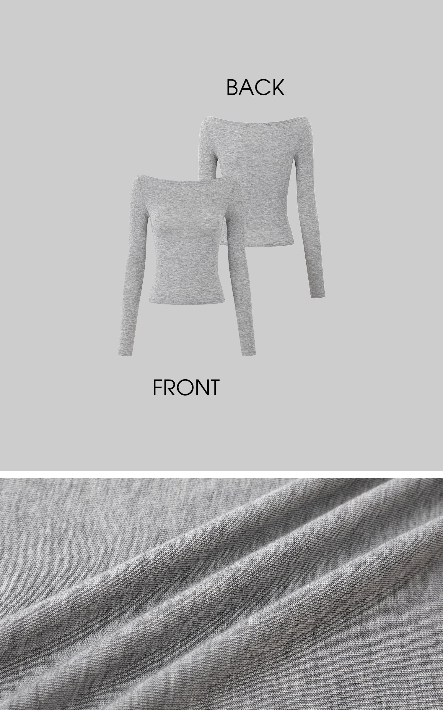 IAMXIAA Off-Shoulder Slim Long Sleeve Knit Top