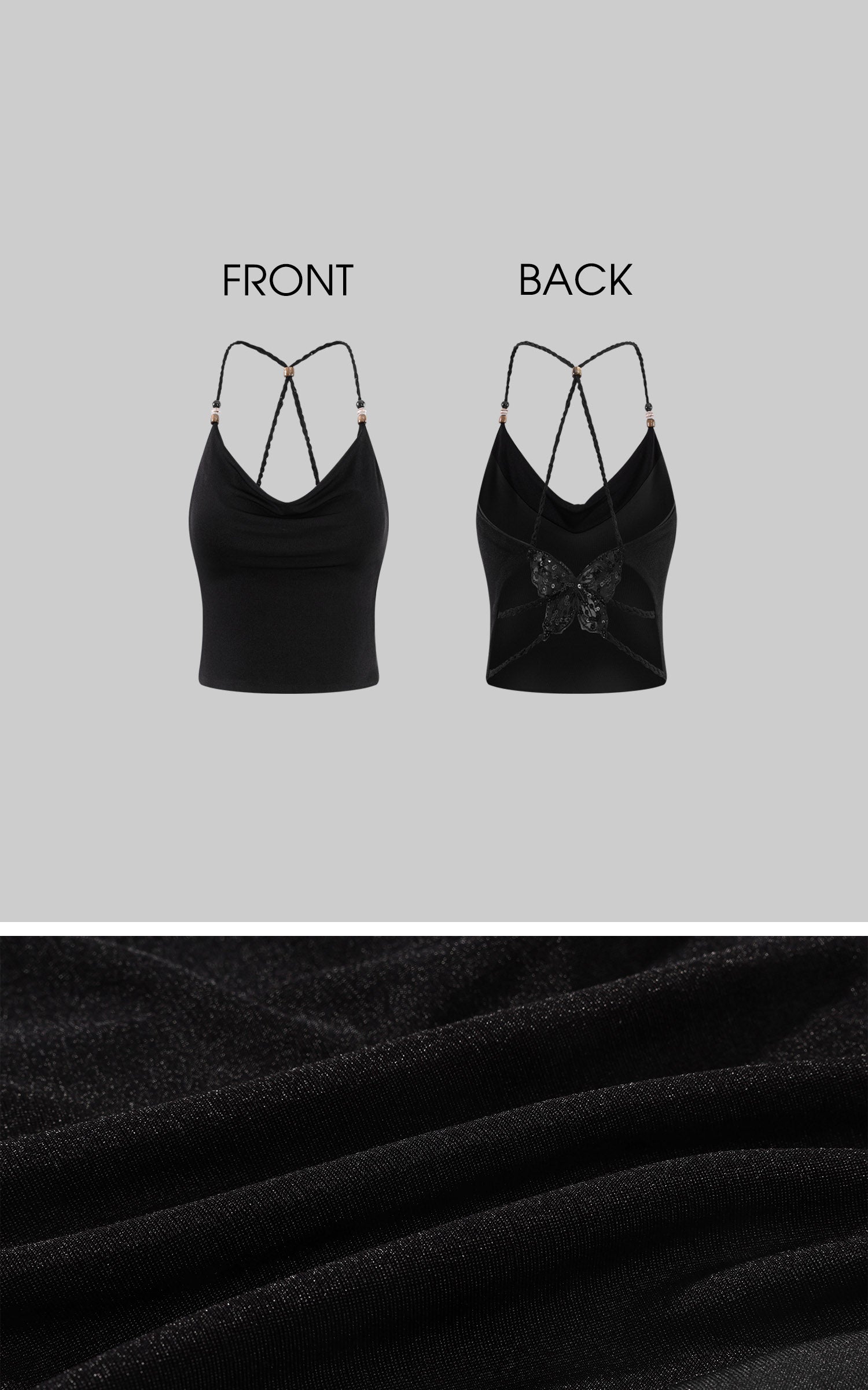 Hydrae Butterfly Back Halter Camisole